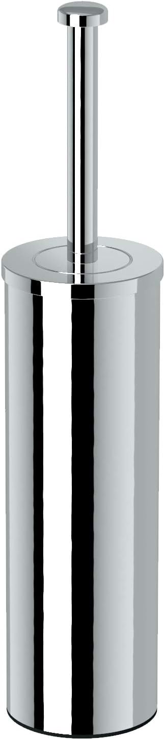 Gatco 1481 Latitude II Slender Toilet Brush Holder, Freestanding Bathroom Toilet Brush Set, Chrome