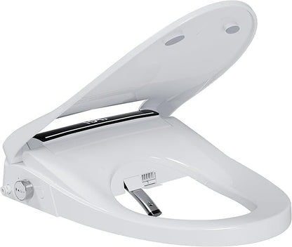 Bidet Toilet Seat with Voice Control, Bubble Shield, Toilet Seat Elongated with Warm Water & Dryer, Sensor Auto Open/Close, LED Temp Display, Smart Toilet for Bathroom