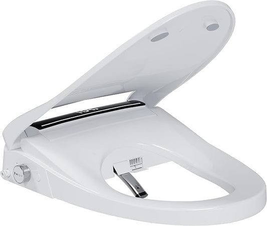 Bidet Toilet Seat with Voice Control, Bubble Shield, Toilet Seat Elongated with Warm Water & Dryer, Sensor Auto Open/Close, LED Temp Display, Smart Toilet for Bathroom