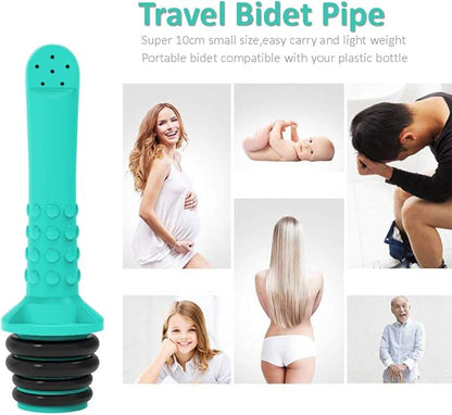 3PCS-Pack Backpacking Bidet for Camping Portable Bidet Pipe for Toilet, Universal Travel Bidets Compatible with Your Empty Plastic Bottle Mouth-Handheld Shattaf for Personal Hygiene,Cleaning,Outdoor