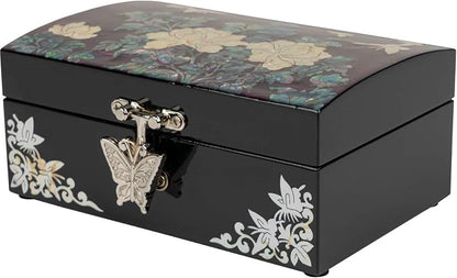 Mother of Pearl Wooden Jewelry Box - Decorative Vanity Display Case Antique Vintage Decor unique gifts for women Gifts for Girlfriend Daughter Mom Wife Sister Grandma