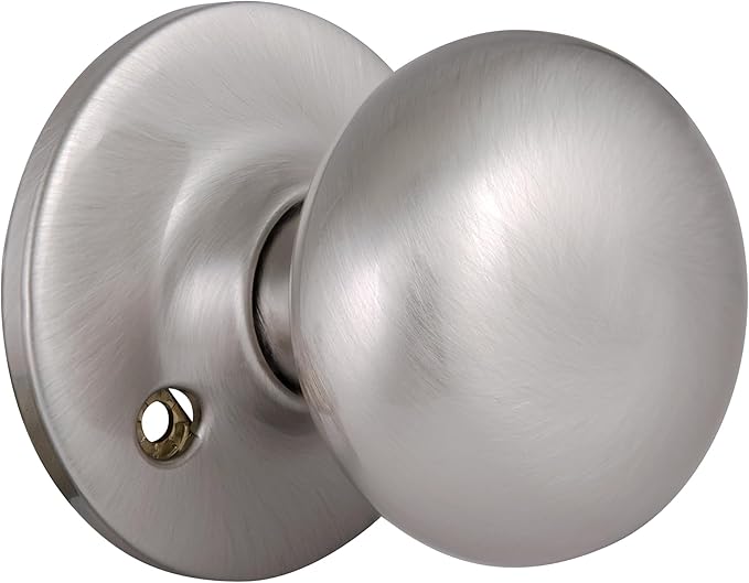 Design House 753301 Cambridge 2-Way Adjustable Passage Door Knob, Satin Nickel