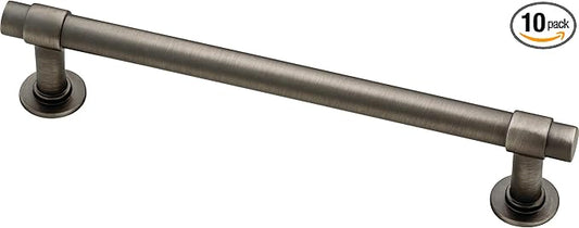 Franklin Brass Francisco (10-Pack) Cabinet Handles 5-1/16" Hole Center Vintage Pulls | Heirloom Silver Hardware Kitchen Door, Drawers, Dressers, Furniture P29618K-904-B