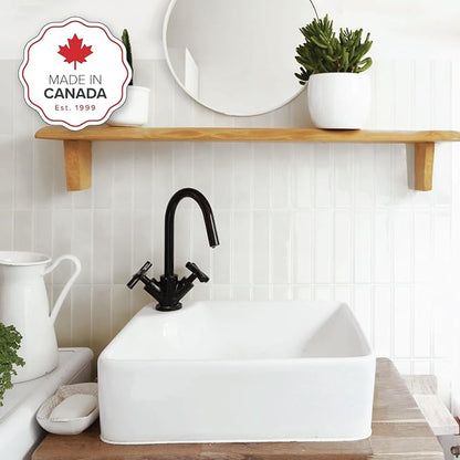 Smart Tiles Peel and Stick backsplash, Stacked White & Grey, 11.43"x9" | Pack of 5 (3.5 sq ft), Glossy, Heat/Moisture Resistant, Low VOC, Kitchen/Bathroom, Renter Friendly, Made in Canada