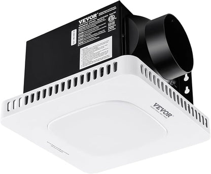 VEVOR Bathroom Exhaust Fan 80 CFM - High-Efficiency Ventilation with All-Copper Motor, 1.5 Sones Low Noise, Remote Control, Energy-Saving Ceiling Fan (Attic Access Required)