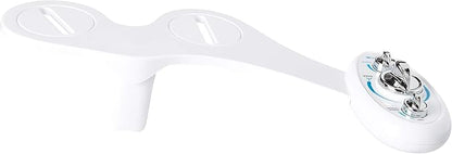 Brondell Bidet Left Hand Bidet Attachment SouthSpa Dual Temperature and Dual Nozzle - control panel on left side - Dual Temperature for warm water wash with Dual Positionable Nozzles, LH-22