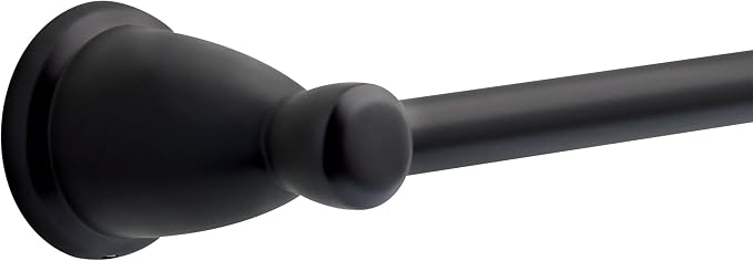 Franklin Brass Kinla Spring (1-Pack) Toilet Paper Holder Matte Black Tissue Roll Spring-Loaded Rod, Organization and Storage, Wall Mounted Bathroom Accessories KIN50-MB