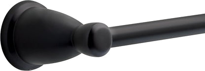 Franklin Brass Kinla Spring (1-Pack) Toilet Paper Holder Matte Black Tissue Roll Spring-Loaded Rod, Organization and Storage, Wall Mounted Bathroom Accessories KIN50-MB