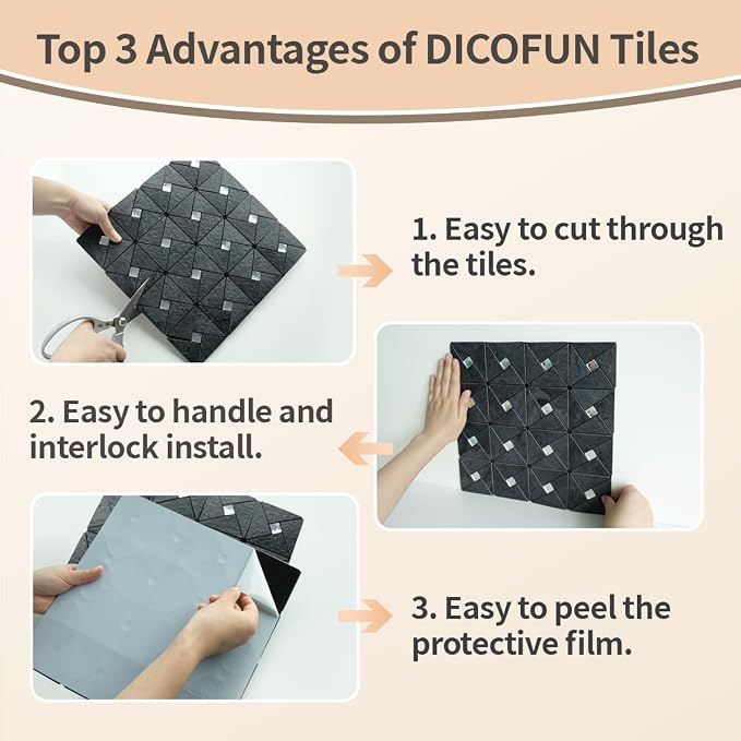 DICOFUN 10-Sheet Black Slate Peel and Stick Backsplash Tile, Mixed Glass Self-Adhesive Mosaic Tiles, Stainless Steel Stick on Wall Tiles for Kitchen and Bathroom Backspalsh, Mirror Decor