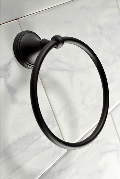 Kingston Brass BAHK1612478K Naples Bathroom Hardware Set, Matte Black 27.56 x 6.13 x 2.25