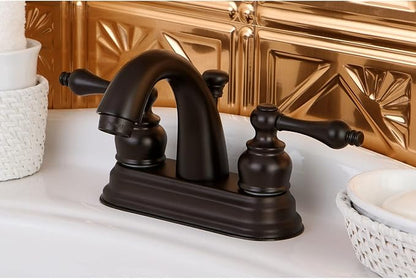 Kingston Brass KB5611AL Restoration 4-Inch Centerset Lavatory Faucet, Polished Chrome