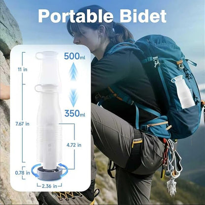 Portable Bidet | Electric Handheld Travel Bidet 350-550ML, USB-C Rechargeable Waterproof High Pressure Bidet for Women Men Camping Personal Hygiene