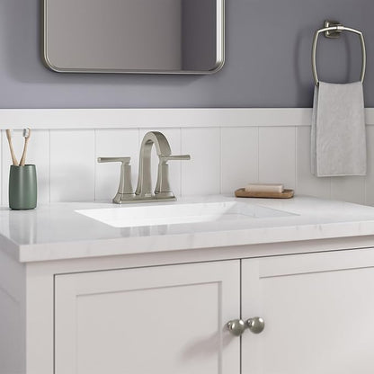 American Standard 7426201.295 Belmeade Two-Handle 4-Inch Centerset Bathroom Faucet, 1.2 GPM, Brushed Nickel