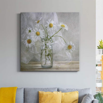 Renditions Gallery Daisies Wall Art, Premium Gallery Wrapped Canvas Decor, Ready to Hang, 32 in H x 32 in W, Made in America Print