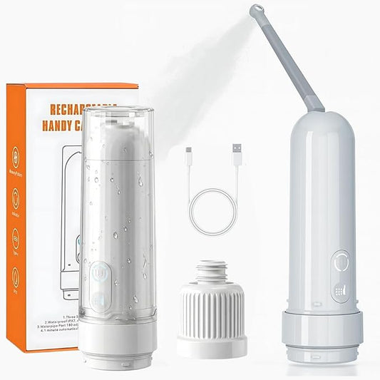 ECO CLEAR – Portable Electric Travel Bidet, 3 Pressure Modes, USB-C Rechargeable, 180ml Tank & Bottle Adapter, IPX7 Waterproof Handheld Bidet for Women & Men, Postpartum, Pregnancy & Camping