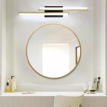 Bathroom Light Fixtures Over Mirror: 24 Inch Retractable Modern LED Bathroom Vanity Light ETL Certified 5CCT Optional 2700K-5700K 25W Vanity Light Bar Dimmable - Wall Light Fixtures, Golden 1 Pack