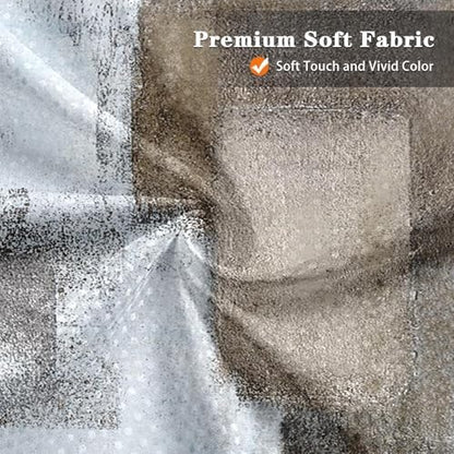 Shower Curtain Set, for Bathroom Decor 72" x 72", Abstract Brown