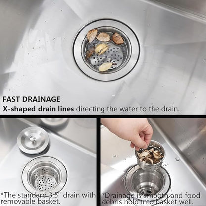 18x17 Drop In Bar Sink Small Stainless Steel Outdoor Sink for Kit | Top Mount Single Bowl, 16-Gauge Stainless Steel, Rust-Proof & Easy Clean, Smooth Flow & Quiet, Great for RV & Outdoor.