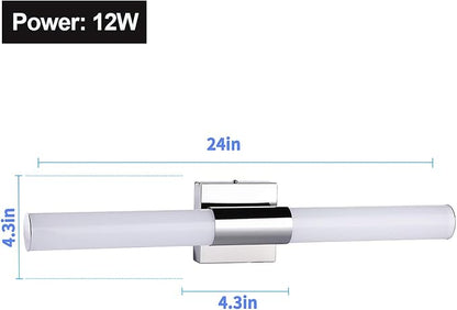 TRLIFE LED Bathroom Vanity Light 24inches, Dimmable Modern LED Vanity Light 12W Cool White 6000K Bathroom Vanity Mirror Front Lights Fixtures Modern Vanity Light for Bathroom (12W, 24inch)