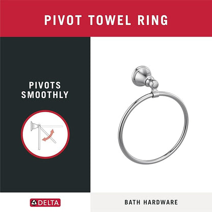 Delta Faucet 73246-SS Woodhurst 6 3/8" Wall Mount Towel Ring