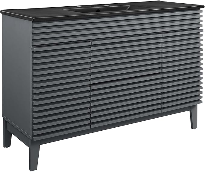 Modway Render 48" Single Bathroom Vanity in Gray Black