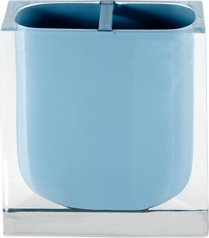 Izod - Toothbrush Holder, Resin Countertop Accessories, Dorm Room Essentials, Modern Home Decor (Marina Collection, Blue)