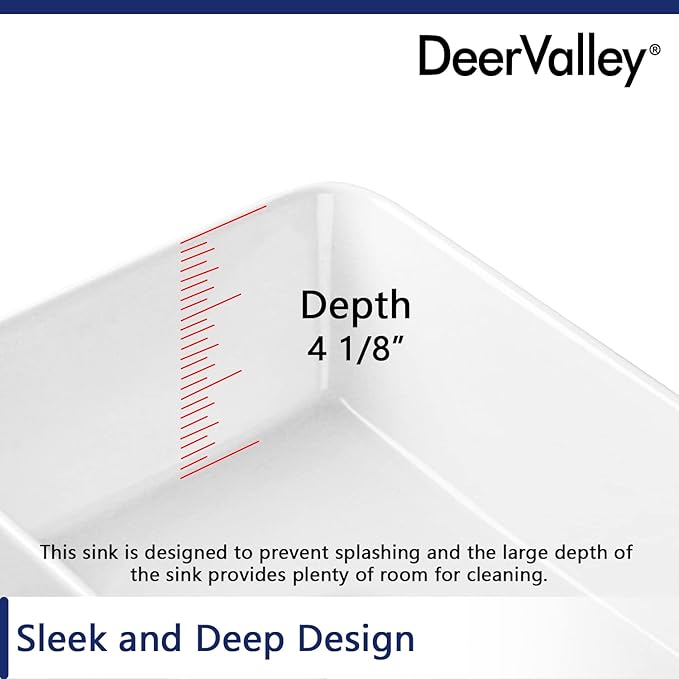 Rectangle Vessel Sink, Deervalley DV-1V0048 Liberty 16" x 12'' White Bathroom Sinks Ceramic Above Counter Sink Bowl