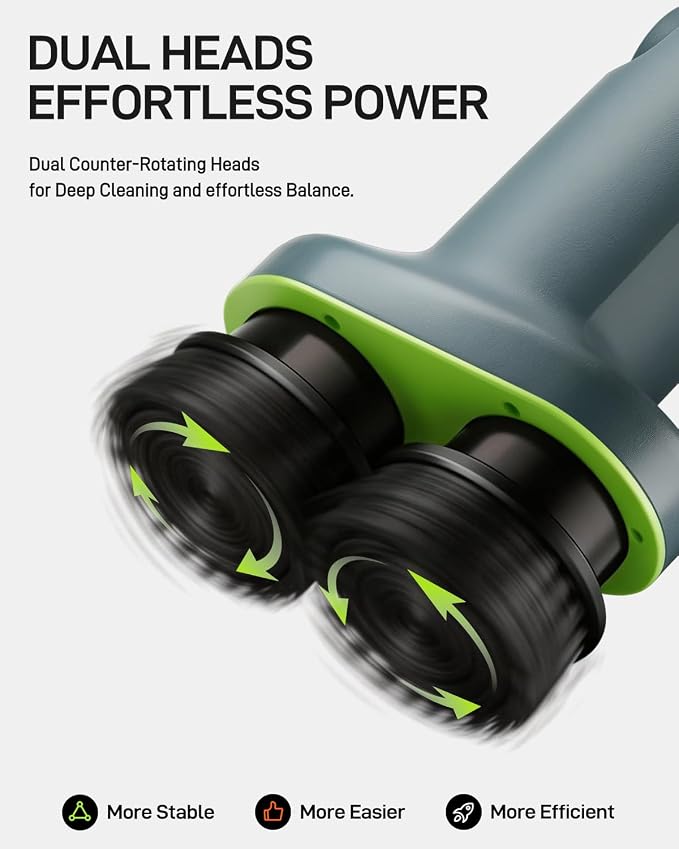 Electric Spin Scrubber Cordless Cleaning Brush | Adjustable Handle and Powerful Motor for Deep Cleaning Bathroom, Tile, Shower, Kitchen and Home Surfaces.