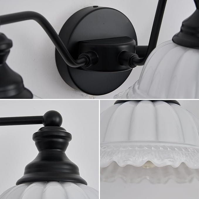 XIEDUN Black 3 Light Vanity Light Modern Bathroom Vanity Light Fixture