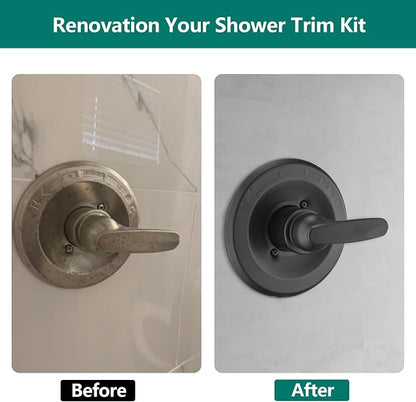 Shower Trim Kit Compatible with 1300/1400 Series, 1 Handle, Long Sleeve (Valve& Catridge Not Inclued), Matte Black