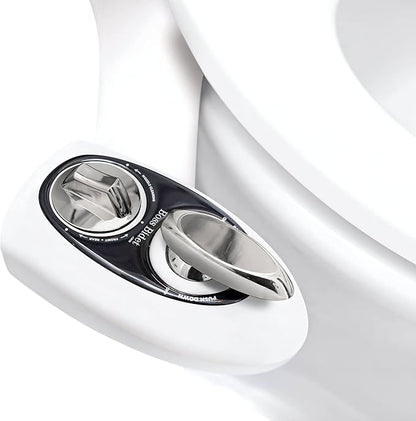 BOLD - Chrome cleans your bottom in 1.3 seconds. Aesthetic design. 10-minute installation. Freshwater sprayer, nonelectric, mechanical. Dual nozzles, self-cleaning, unisex. White Chrome