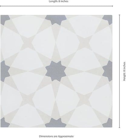 MSI Zoudia Encaustic 8 in. x 8 in. Matte Porcelain Wall & Floor Tile – Bathroom, Kitchen Backsplash, or Countertop