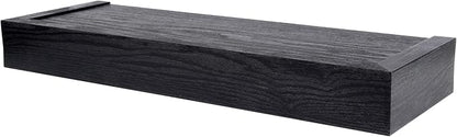 HIGH & MIGHTY 515602 Modern 18" Floating Shelf Holds up to 15lbs, Easy Tool-Free Dry Wall Installation, Flat, Retail Packaging, Black