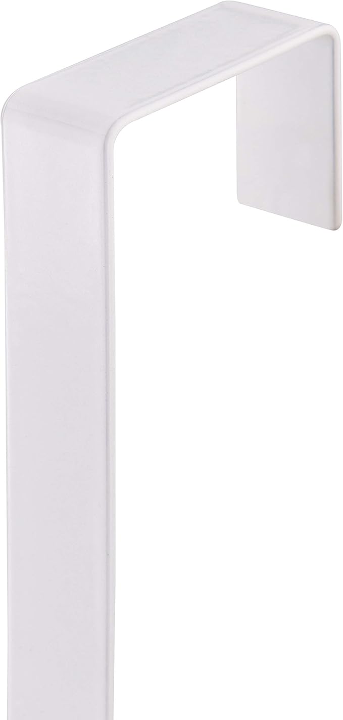 MyGift 3 Tier Over Door Towel Holder White Metal Bathroom Drying Rack | Three Level Storage, Space Saving Design, Easy Door Mounting, Bath Linen Organization, Compact Home Solution