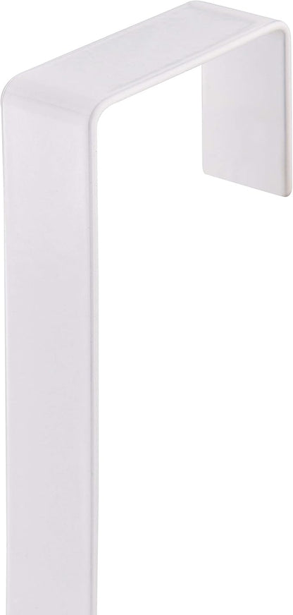 MyGift 3 Tier Over Door Towel Holder White Metal Bathroom Drying Rack | Three Level Storage, Space Saving Design, Easy Door Mounting, Bath Linen Organization, Compact Home Solution