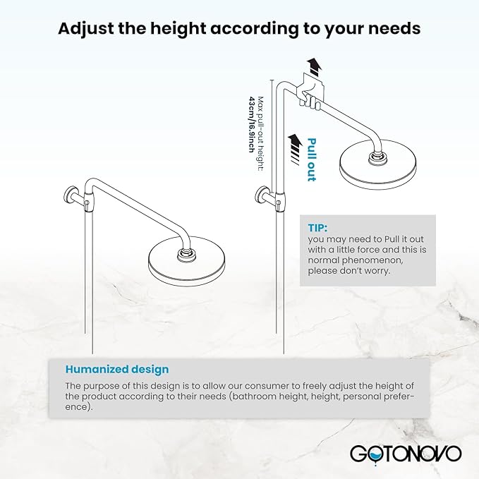 gotonovo Antique Brass Shower System 8 Inch Rainfall Shower Head Handheld Spray Double Cross Handle Bathroom Shower Faucet Wall Mount