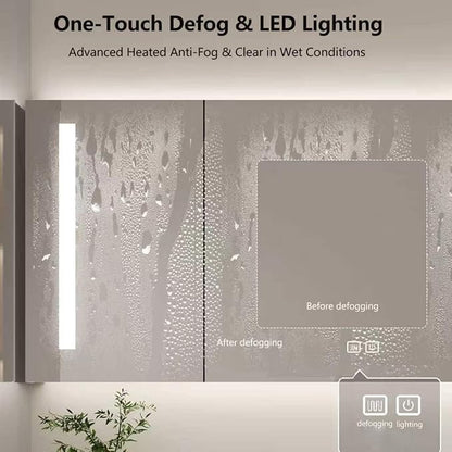 40 Inch Floating Bathroom Vanity with Single Sink, Modern Design, 2 Soft-Close Drawers, with Smart LED Defog Mirror, Wall-Mounted Bath Room Vanities for Large Bathrooms, Fully Pre-Assembled