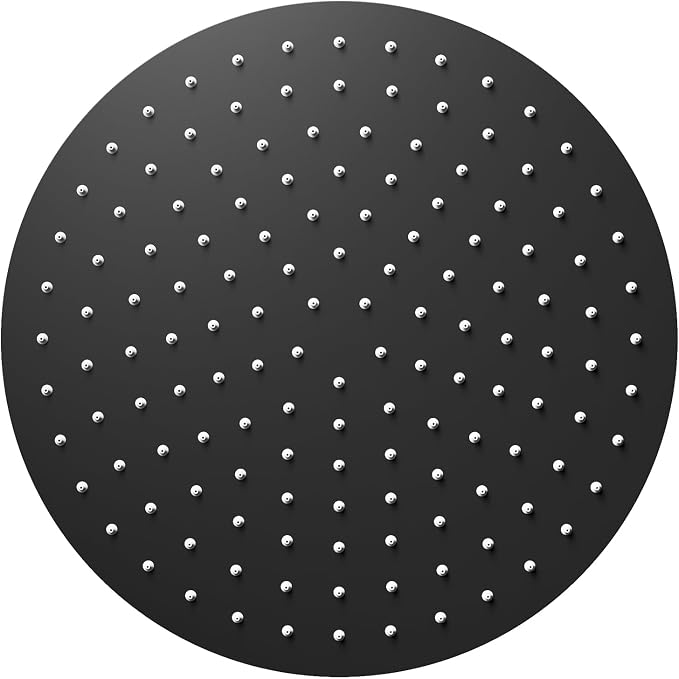 VBFF-Shower Head,rain shower head, 12 inch- Round Shower Head, 1.8 GPM Flow Rate, rainfall showerhead,VBFF13 (Matte Black)