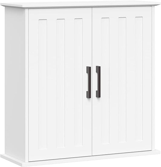 RiverRidge Monroe Two Door Wall Cabinet Over The Toilet Storage Cabinet with Soft-Close Doors - Medicine Cabinet with Adjustable Shelves