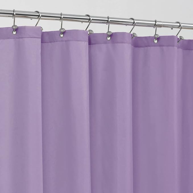 ALYVIA SPRING Waterproof Fabric Shower Curtain Liner Lavender Purple, 72x72 | 3 Magnets, Soft Cloth & Hotel Quality, Machine Washable, Light-Weight, Standard Size