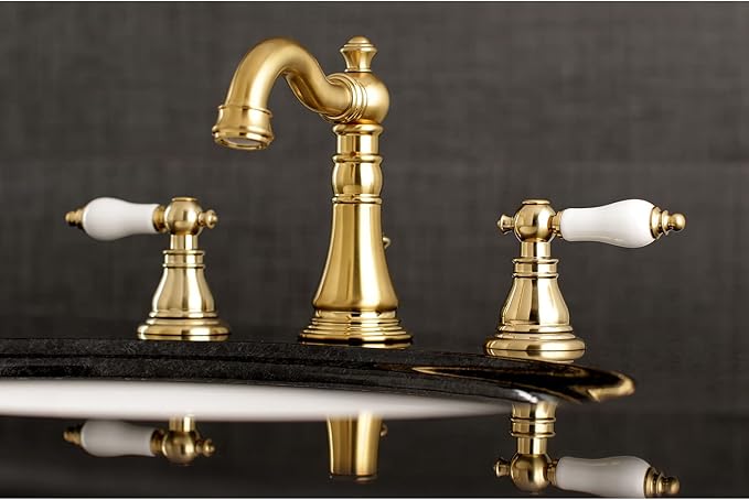 Fauceture FSC1979APL American Patriot Widespread Bathroom Faucet with Brass Pop-Up, Polished Nickel
