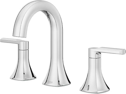 Pfister Vaneri Bathroom Sink Faucet, 8-Inch Widespread, 2-Handle, 3-Hole, NSF Certified, Polished Chrome Finish, LF049VRICC