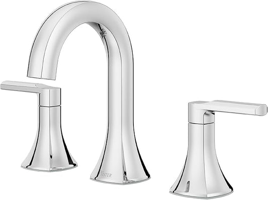 Pfister Vaneri Bathroom Sink Faucet, 8-Inch Widespread, 2-Handle, 3-Hole, NSF Certified, Polished Chrome Finish, LF049VRICC