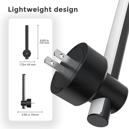L LOHAS LED Night Light Plug in, 2Pack Dimmable Night Lights Plug into Wall | 330°Rotating Nightlight with Dusk to Dawn Sensor, Soft White, 0-100LM Modern Black Nightlights for Bathroom Mirror Restroom
