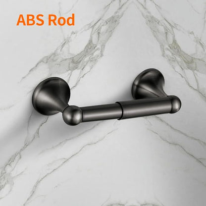 8 Pieces Bathroom Hardware Set Brushed Nickel Adjustable Expandable Towel Bars Towel Ring Wall Mount Toilet Paper Holder Towel Hooks Towel Racks Hand Towel Holder (8 Pcs Black)