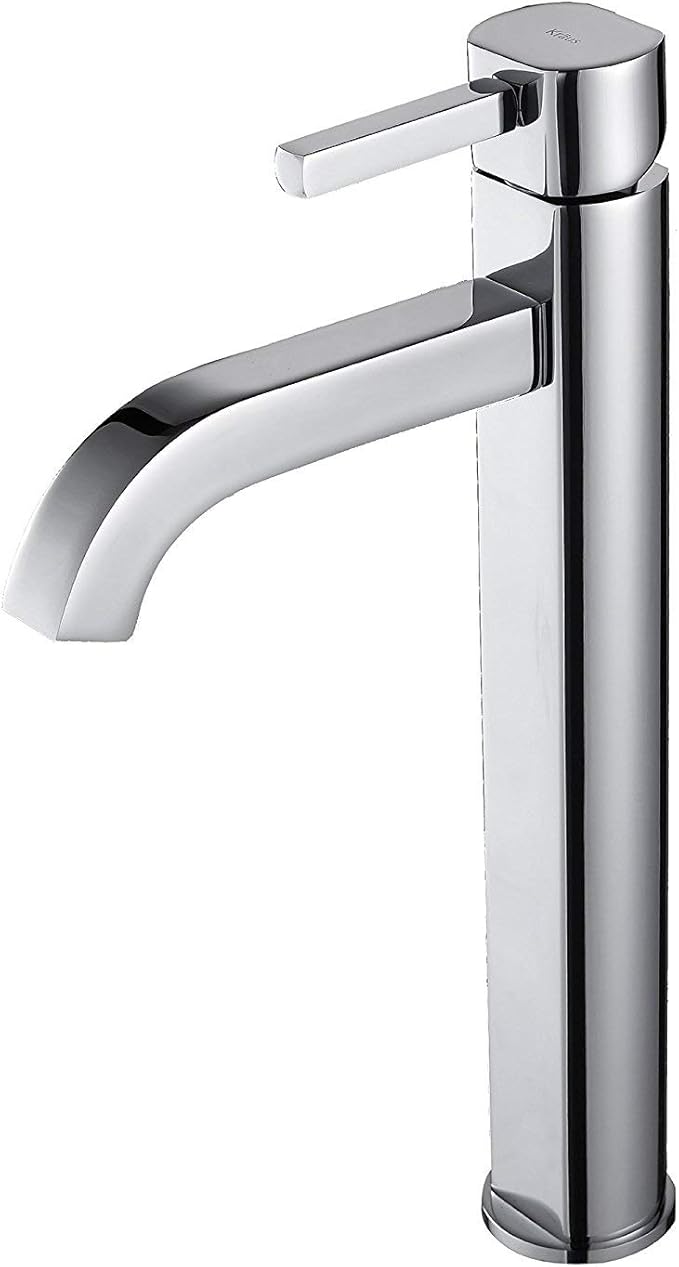 KRAUS Ramus Single Handle Vessel Sink Bathroom Faucet in Chrome, FVS-1007CH