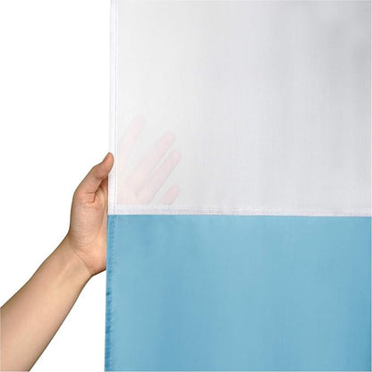 UFRIDAY Shower Curtain with Mesh Window, 72x72 inch Fabric Shower Curtain for Bathroom and Bathtubs,Machine Washable,Water Repellent,Hotel Quality,Light Blue