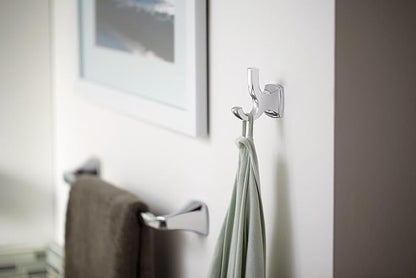 Moen Voss Brushed Nickel 24-Inch Bathroom Towel Bar, Wall Mounted Bath or Hand Towel Rack, YB5124BN