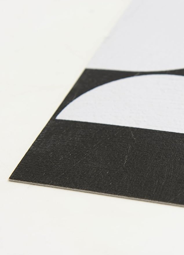 FloorPops x Very Gay Paint Gia Metric Black and White Peel and Stick Floor Tiles, FP6334