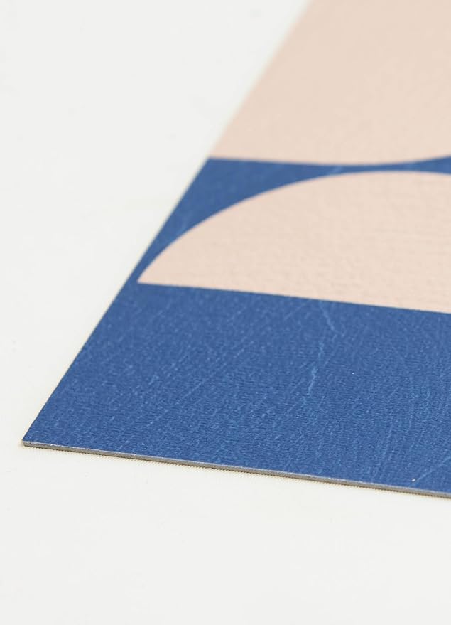FloorPops x Very Gay Paint Gia Metric Coral and Blue Peel and Stick Floor Tiles, FP6335